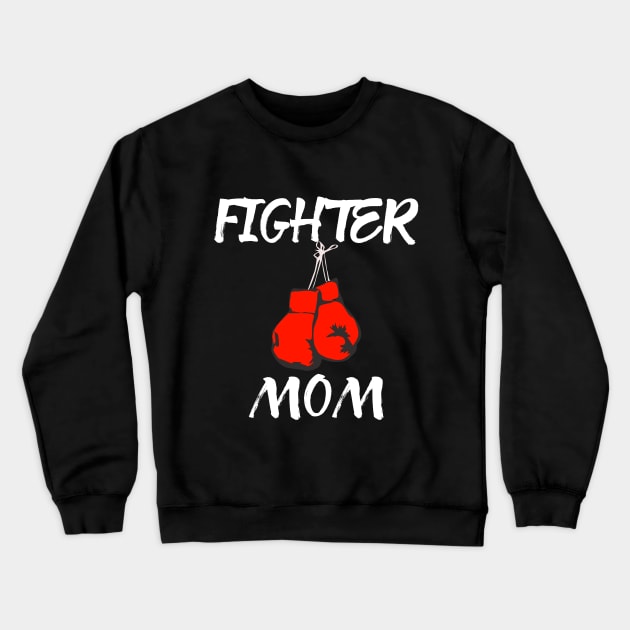 Boxing Fighter Mom Crewneck Sweatshirt by coloringiship